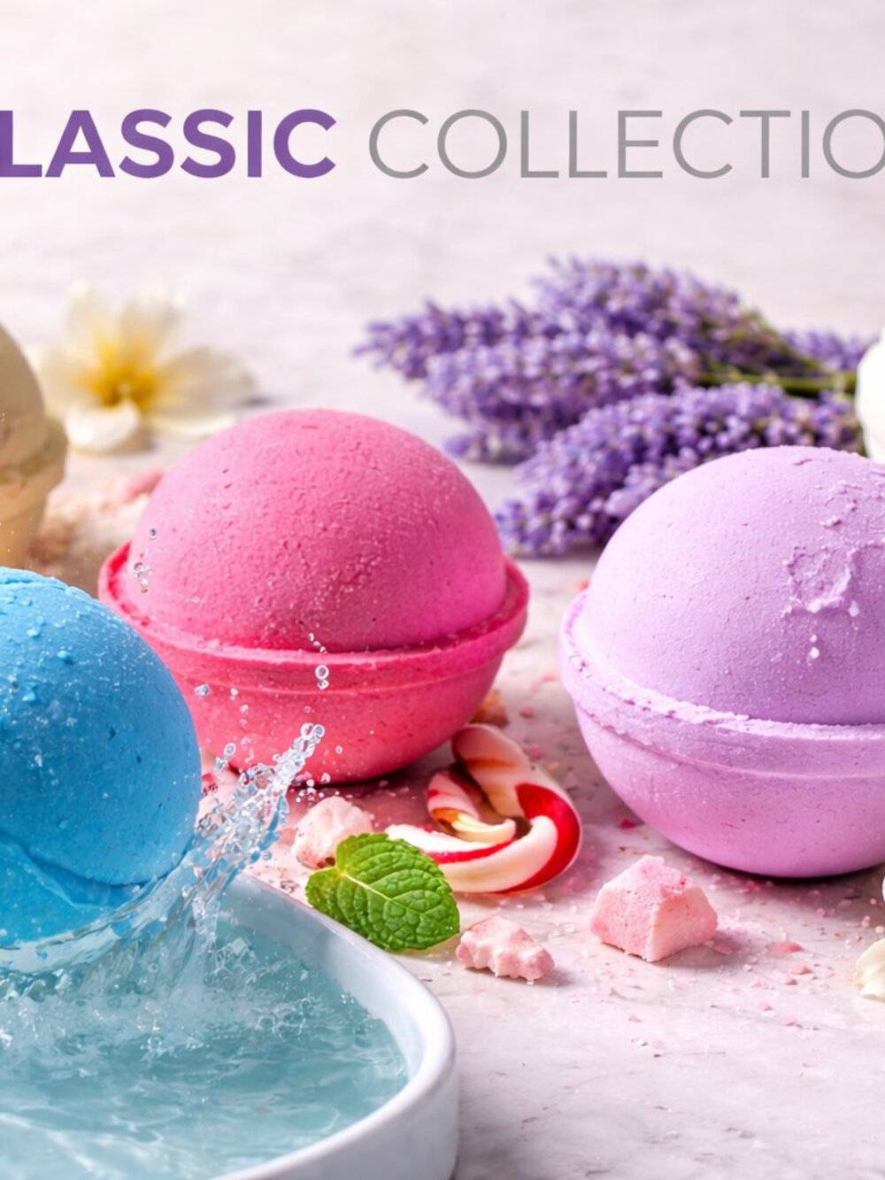 Bath Bombs XL Classic Collection Oversized Handmade Luxury Spa Bath Fizzies Self